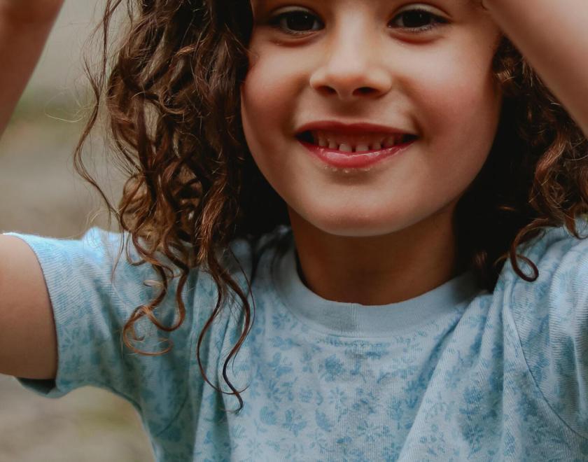 close up of a young girl