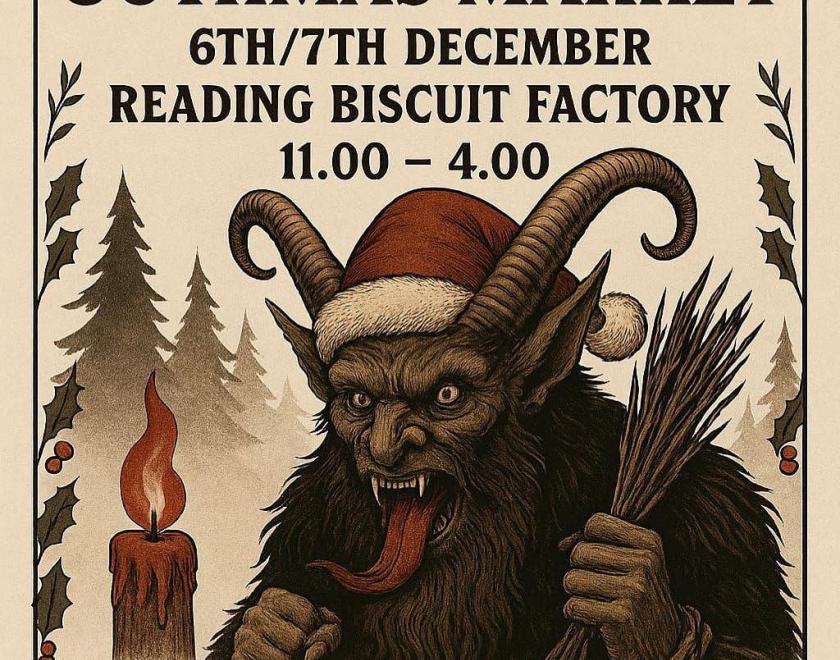 Poster featuring AI artwork of Krampus