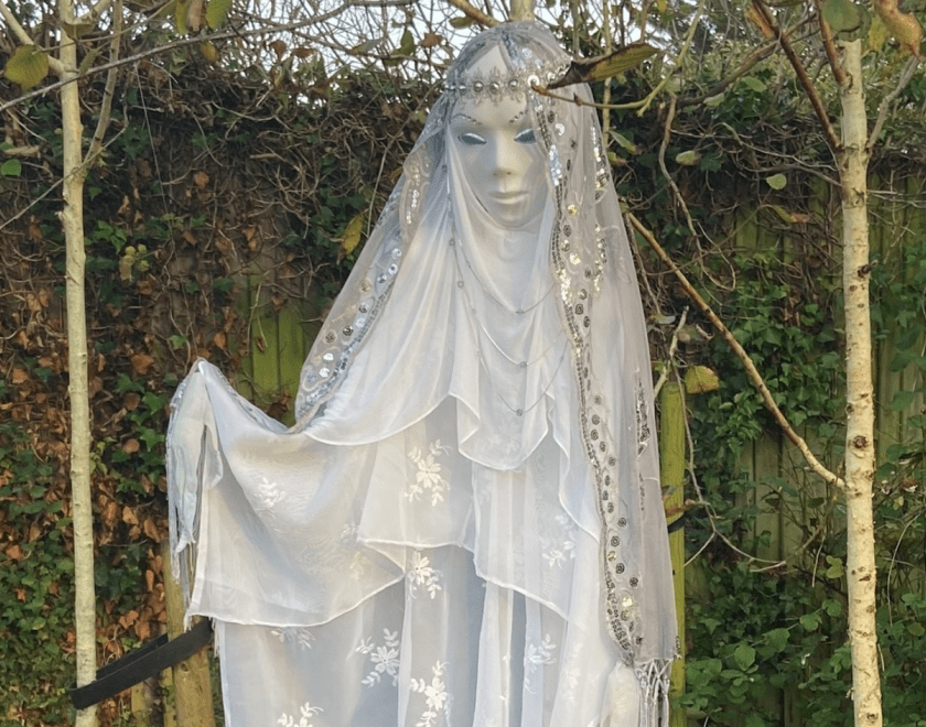 Spookey statue in Caversham Court Gardens