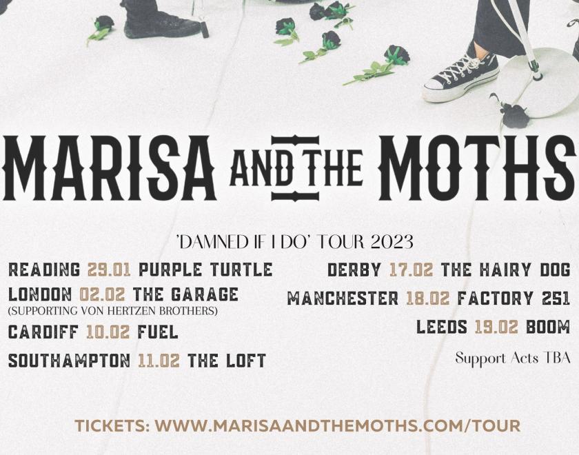 Marisa & The Moths - Damned If I Do Tour poster