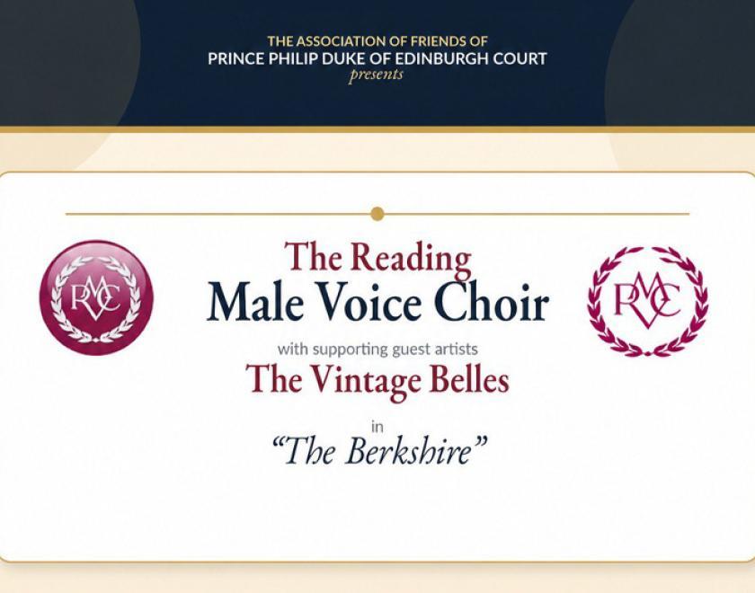 Poster advertising Reading Male Voice Choir & The Vintage Belles