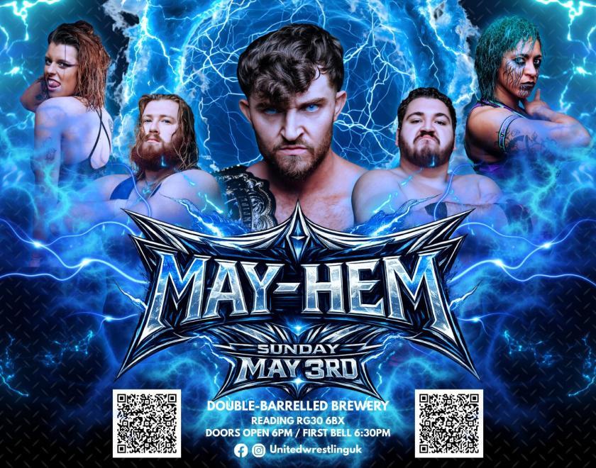 Poster festuring various wrestlers all looking mean