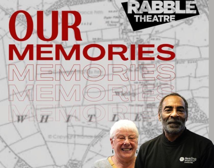 Map of Whitley, Reading with Our Memories overlayed with images of Whitley residents