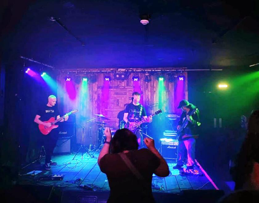 Band on stage