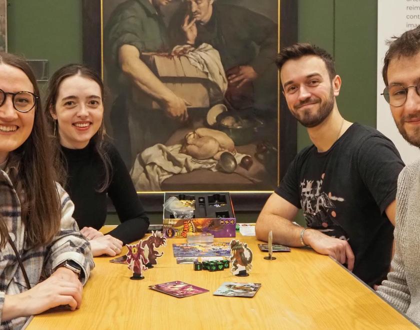 young people playing board games at Reading museum