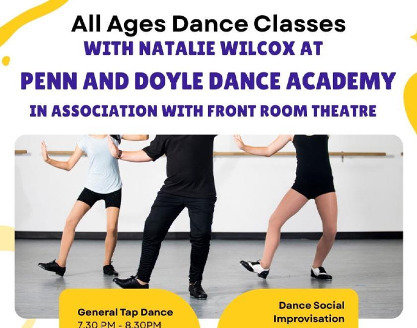 Poster with images of tap dancers