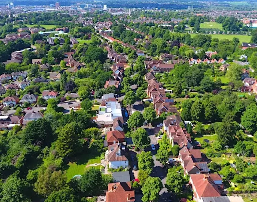 Aerial view of Northcourt Avenue, Reading