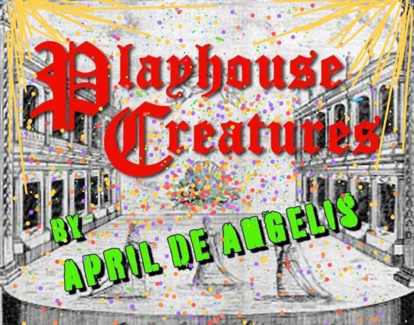 Poster for Playhouse Creatures with a painted image of an Elizabethan stage