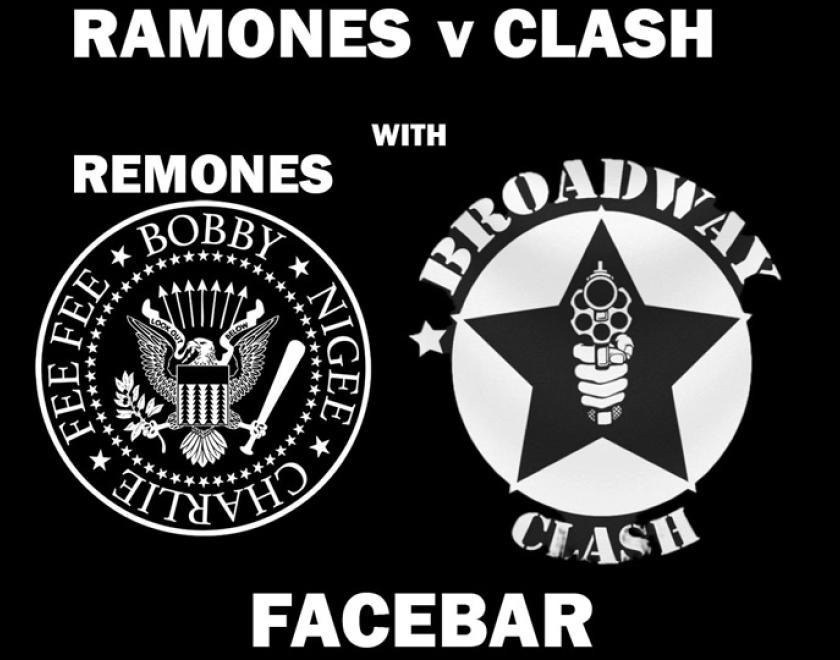 Remones & Broadway Clash logos on a black background