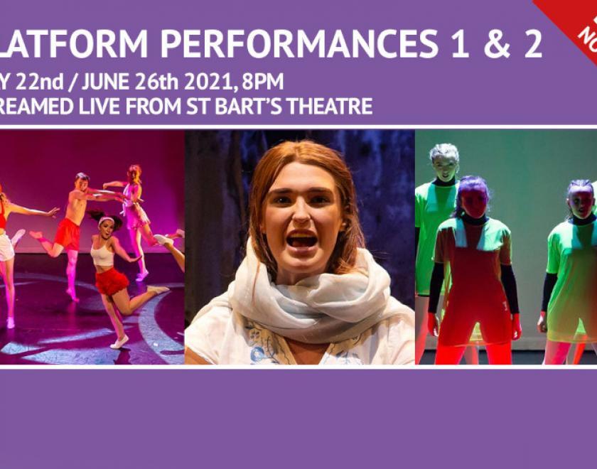 Poster for Platform performances from Read College featuring young performers