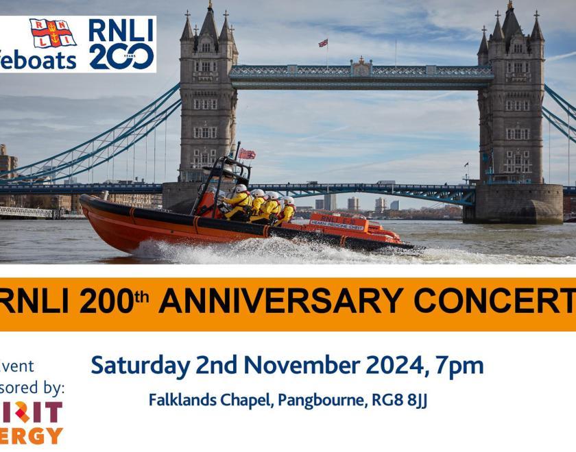 RNLI boat speeding along the Thames past Tower Bridge