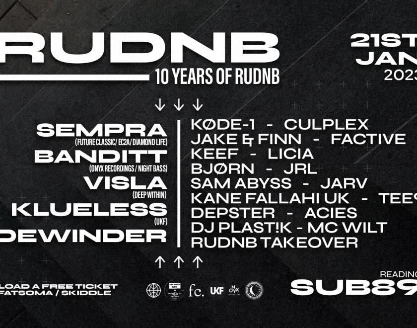 10 Years of RUDNB: FREE ENTRY
