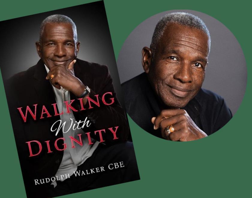 Rudolph Walker, an elderly black man with close cropped hair in a black suit