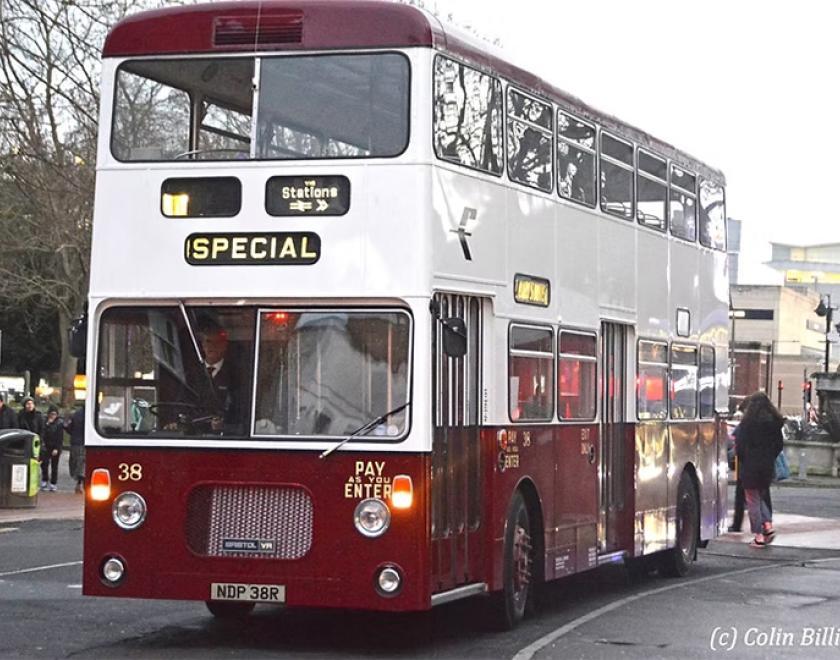 Photo of a vintage bus in the Butts, Reading