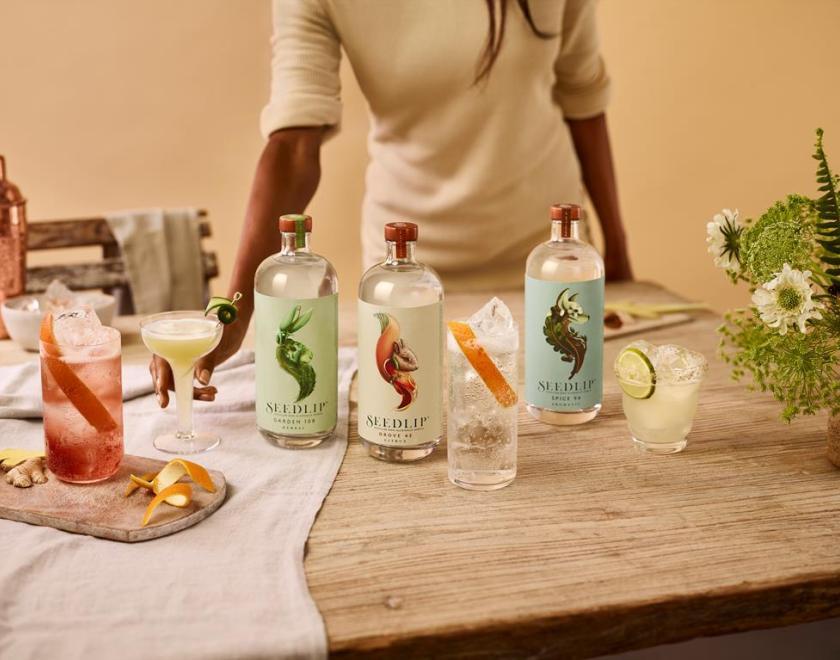 A selection of non-alcoholic Seedlip spirits