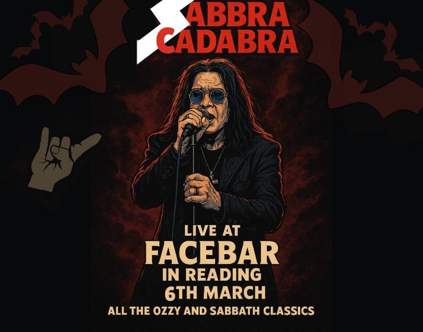 Poster for Sabbra Cadabra featuring AI artwork of Ozzy Osborne