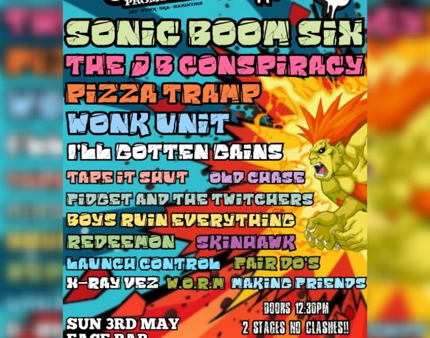 Shadow Shuffle III poster listing the bands appearing.