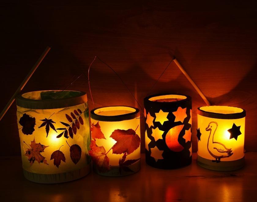 Glowing candles