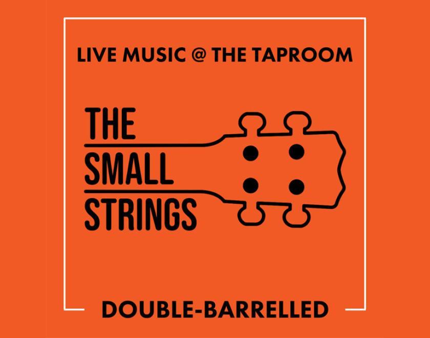 Small Strings logo on an orange background