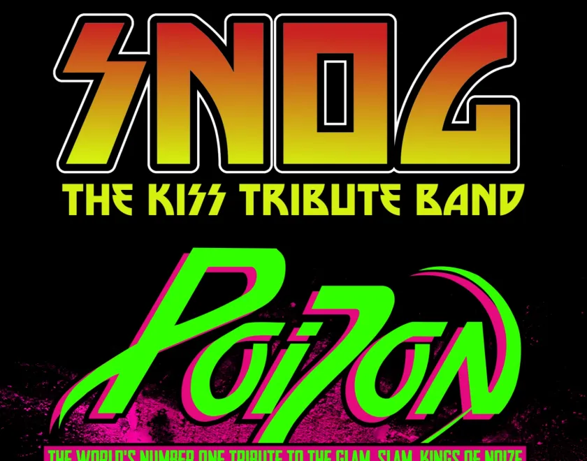 Logos for the bands SNOG and Poizon