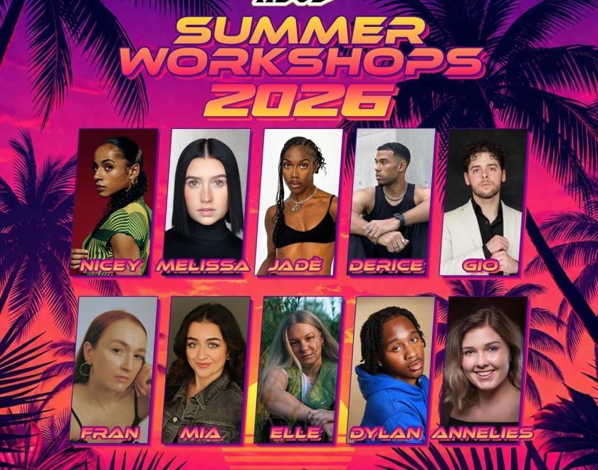 Event poster with headshots of all the instructors
