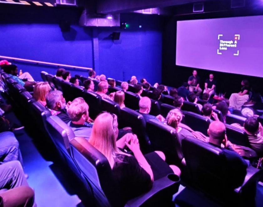 Audience sitting in a cinema