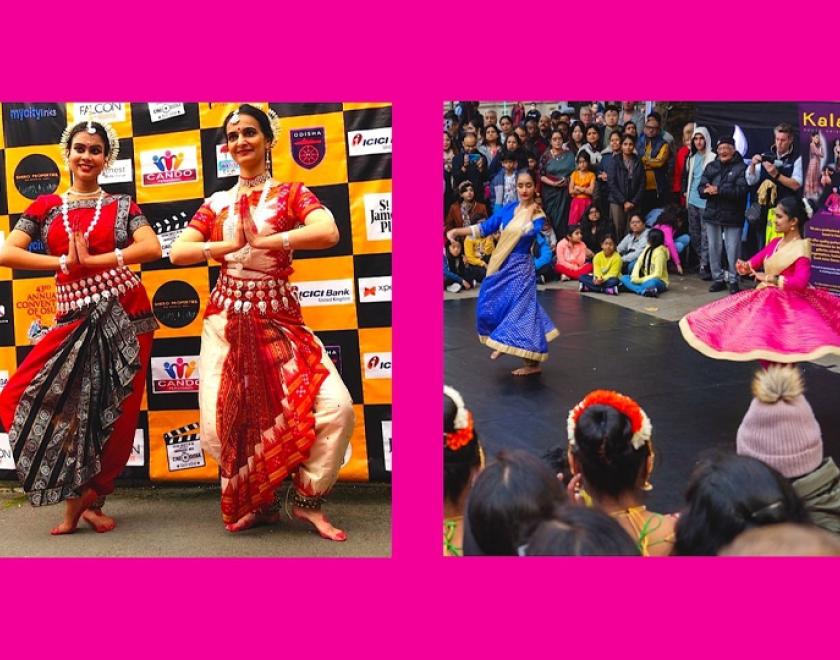 Photos of women doing classical Indian dance