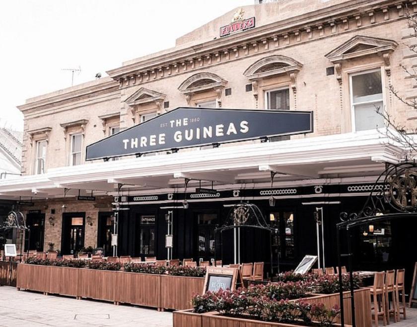 Picture of the three guineas from the outside