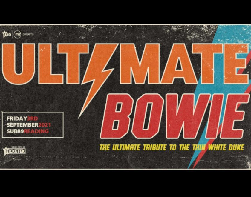 Poster and logo for Ultimate Bowie show