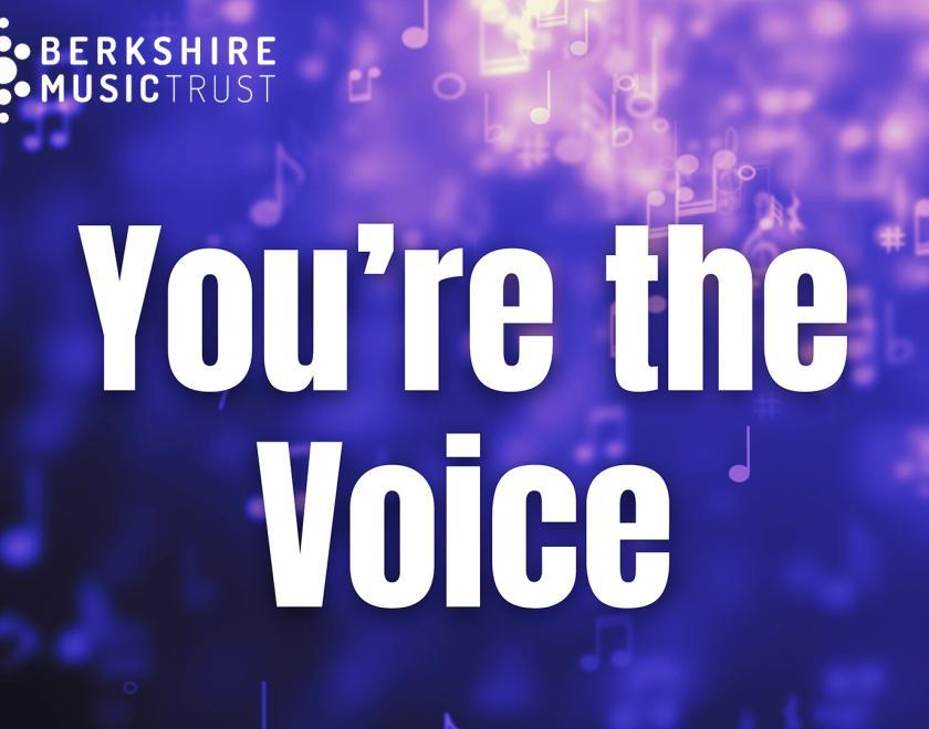 Poster for You're The Voice concert with the title against a purple background